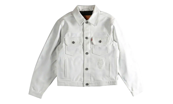 LEATHER TRUCKER JACKET "Tofu" STUS161