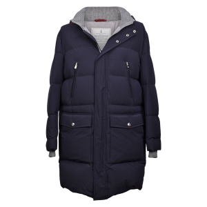 Medium Gray Puffer Jacket "Navy" BRUN2347