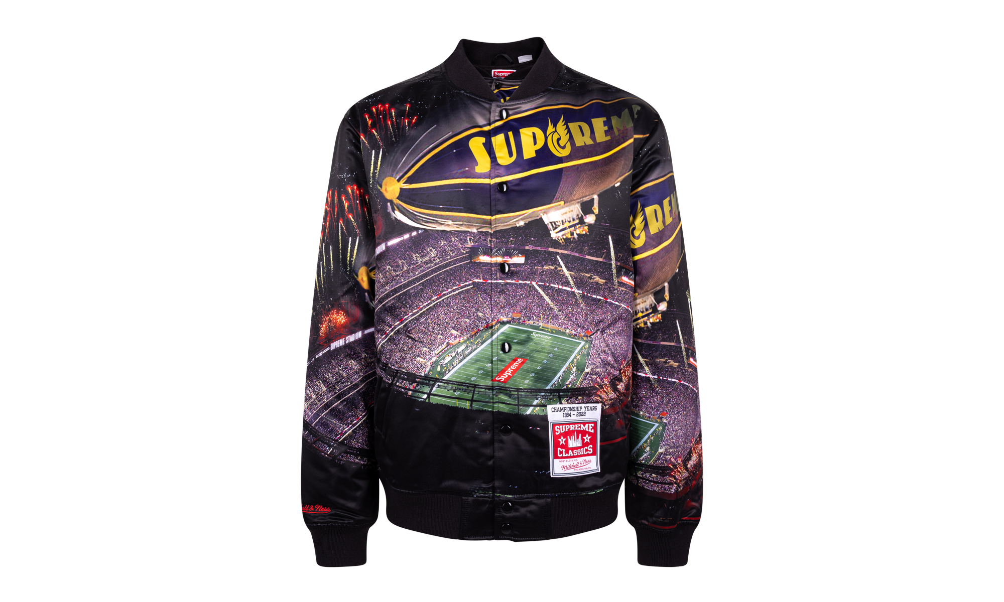 Mitchell & Ness Stadium Satin Varsity Jacket "SS22" SU12000