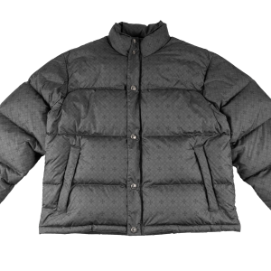 Monogram Print Down Puffer Jacket "Charcoal Grey" CHRM1285
