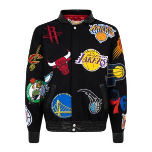 NBA Collage Wool Jacket "Black" NBA 101 BLK