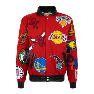 NBA Collage Wool Jacket "Red" NBA 101 RED