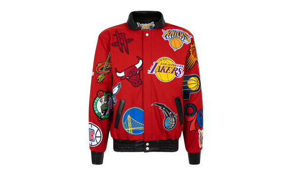 NBA Collage Wool Jacket "Red" NBA 101 RED