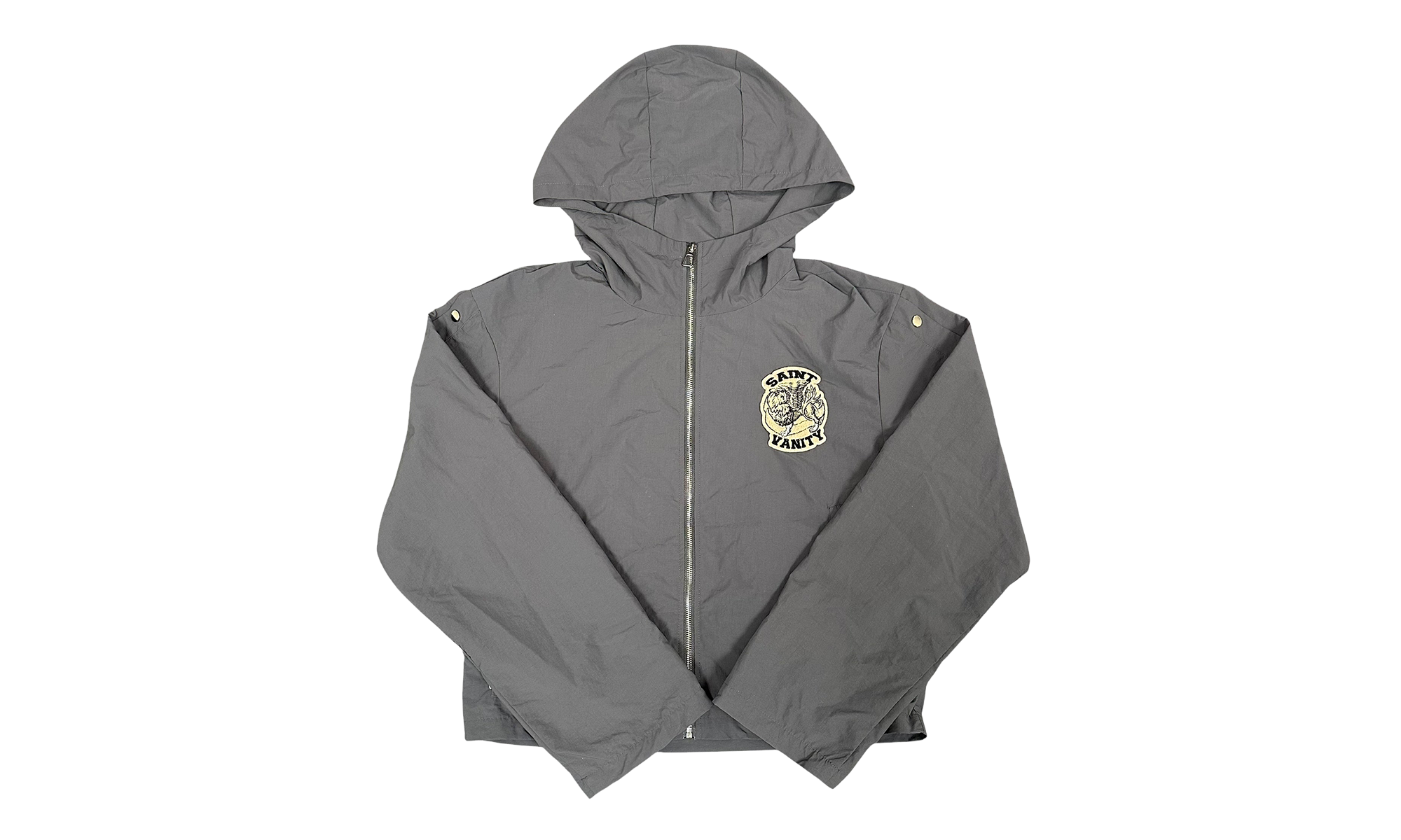 Nylon Hooded Zip Up Jacket "Grey" SV028