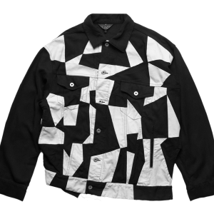 Patchwork Twisted Trucker Jacket "Black" 1OJ0290521 BLK