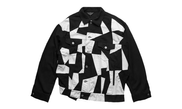 Patchwork Twisted Trucker Jacket "Black" 1OJ0290521 BLK