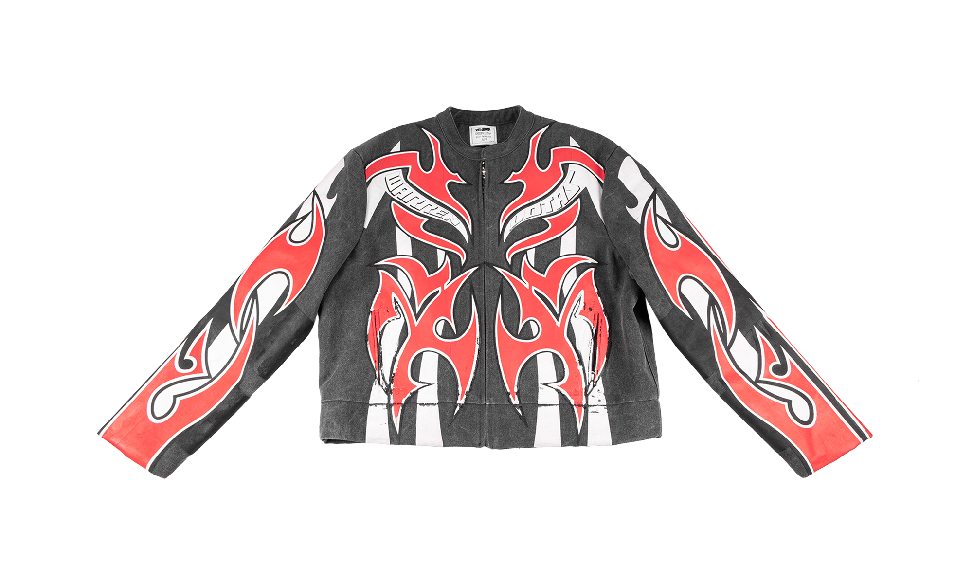 Plastisol Puff Printed Armor Jacket "Black Red White" 35900_BKRD
