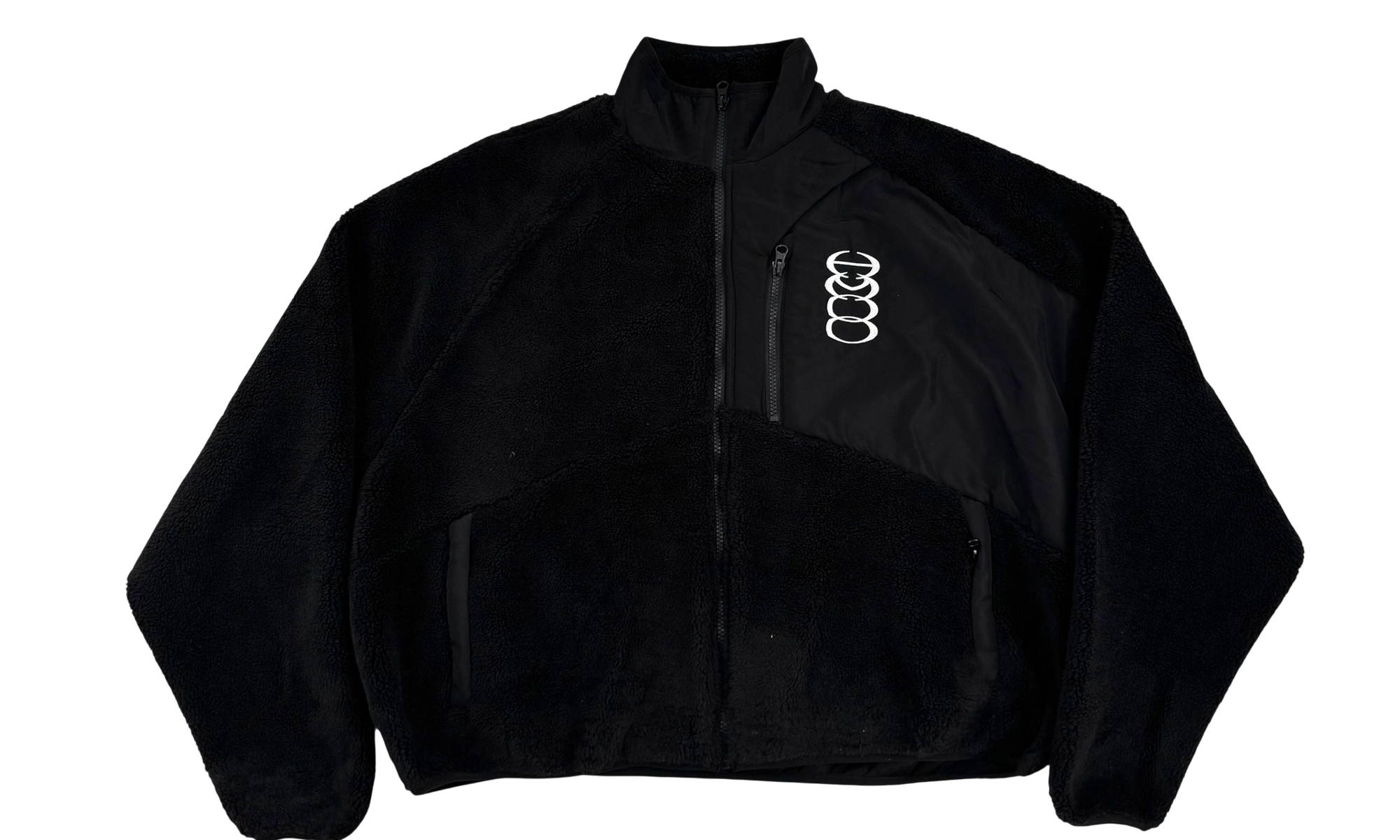 Polar Fleece Zip-Up Jacket "Black" HMDD098