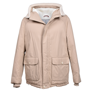 Quilted Down Parka Jacket "Sand" BRUN655