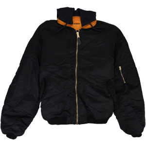Split Hooded Bomber Jacket "Black" UE54JA360B
