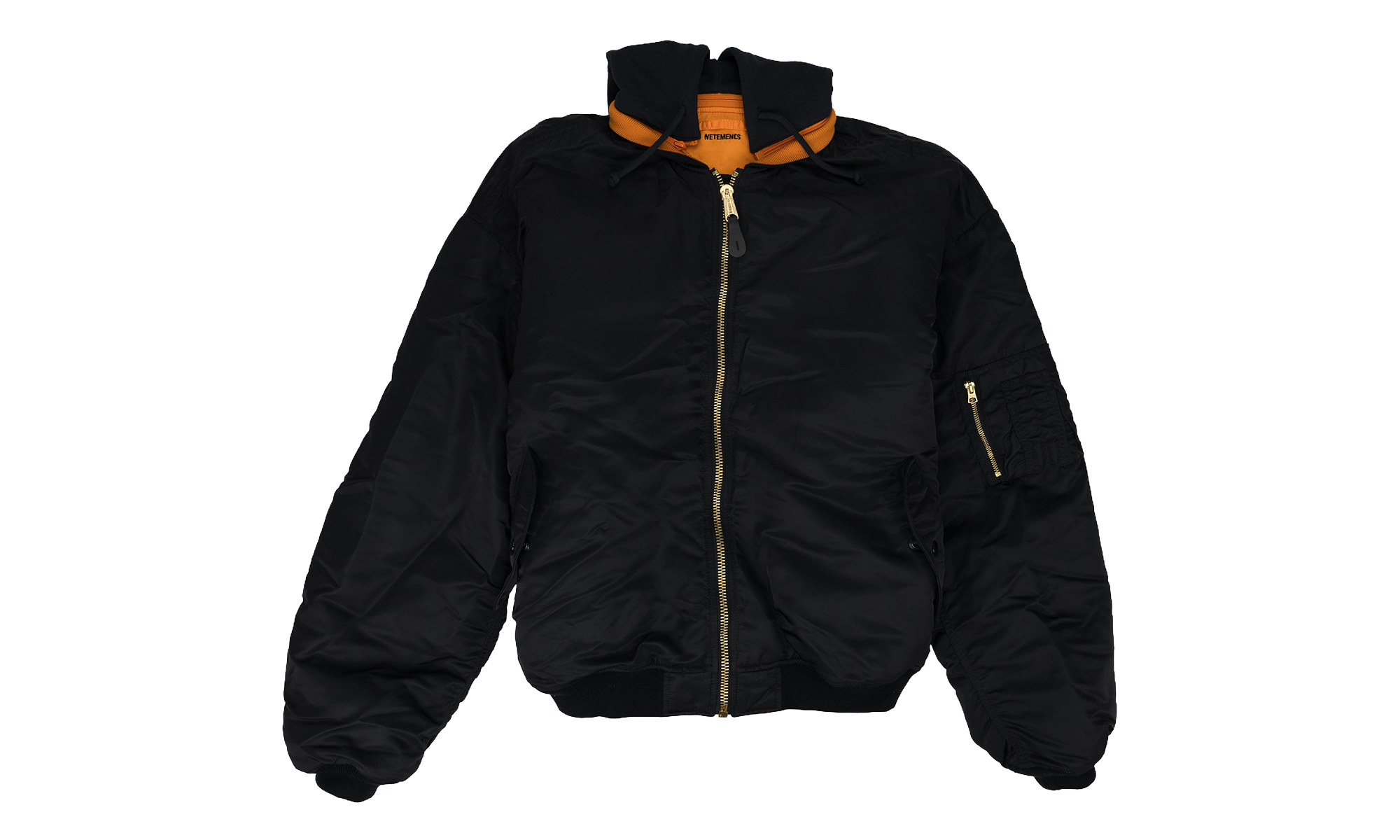 Split Hooded Bomber Jacket "Black" UE54JA360B