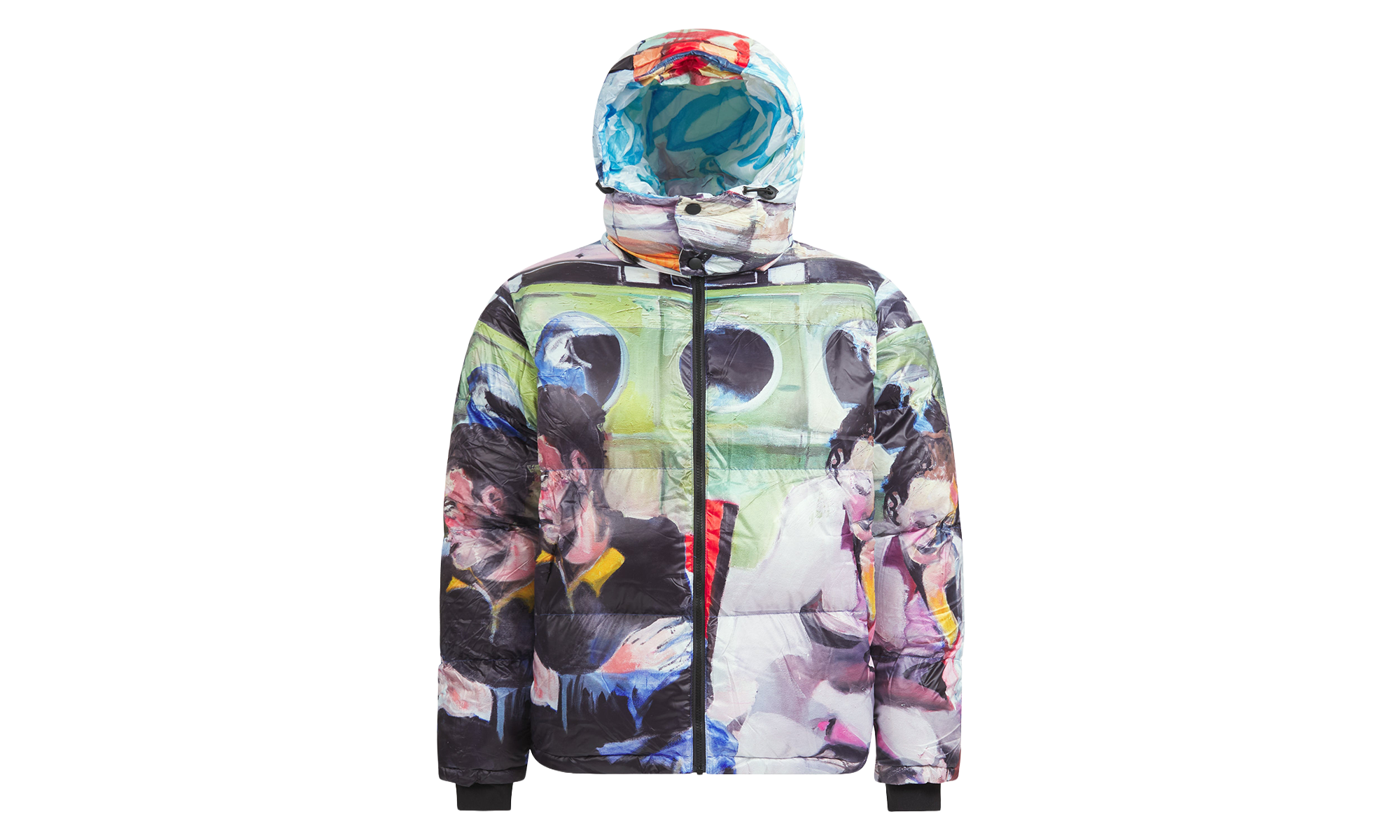 Sunday Mornings Printed Puffer Jacket "Multi" KS019