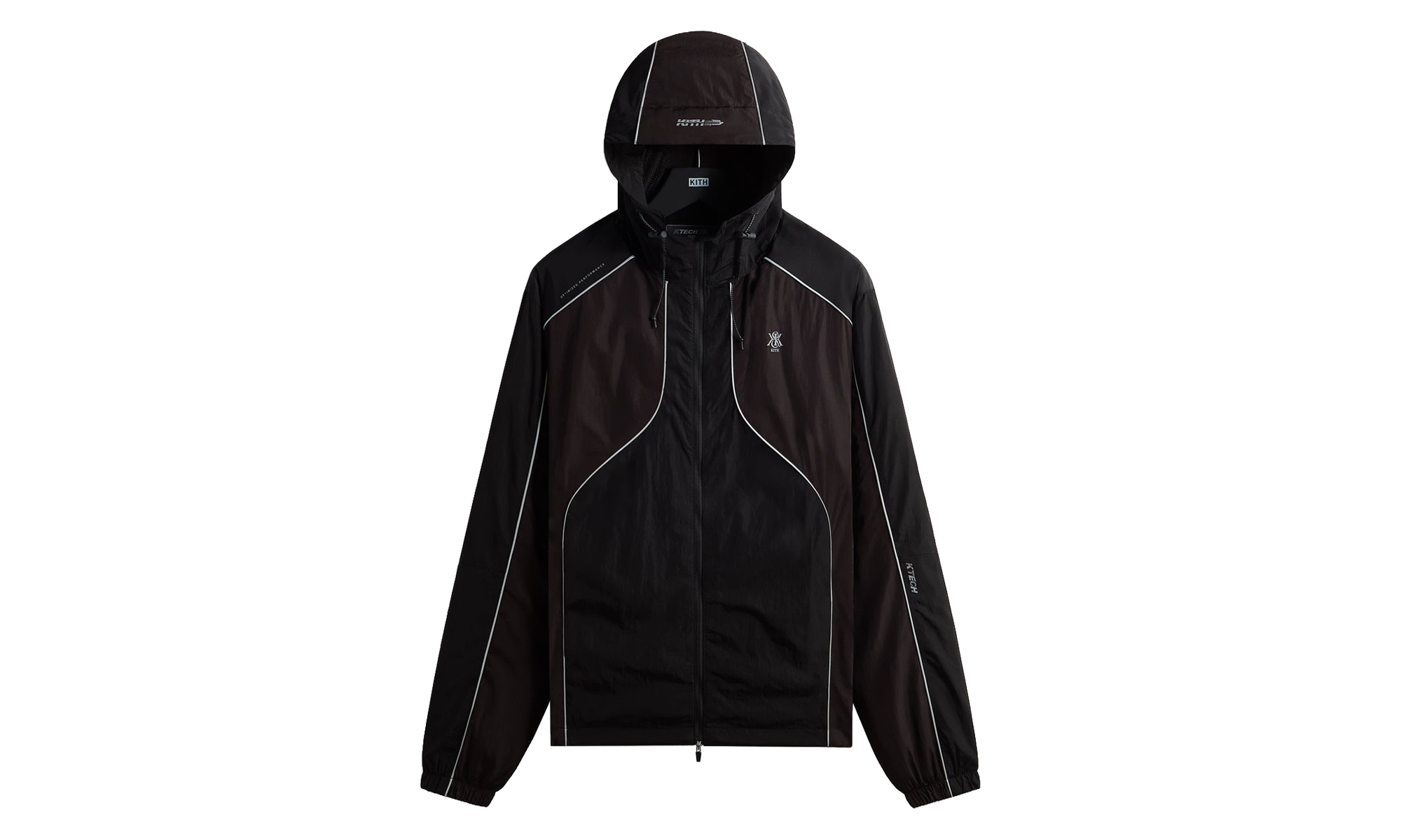 Tech Nylon Seamed Bolt Jacket "Black" khma010160 211