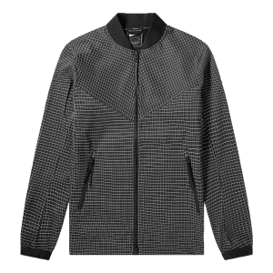 Tech Pack Grid Bomber Jacket "Black / Summit White" AR1578 010