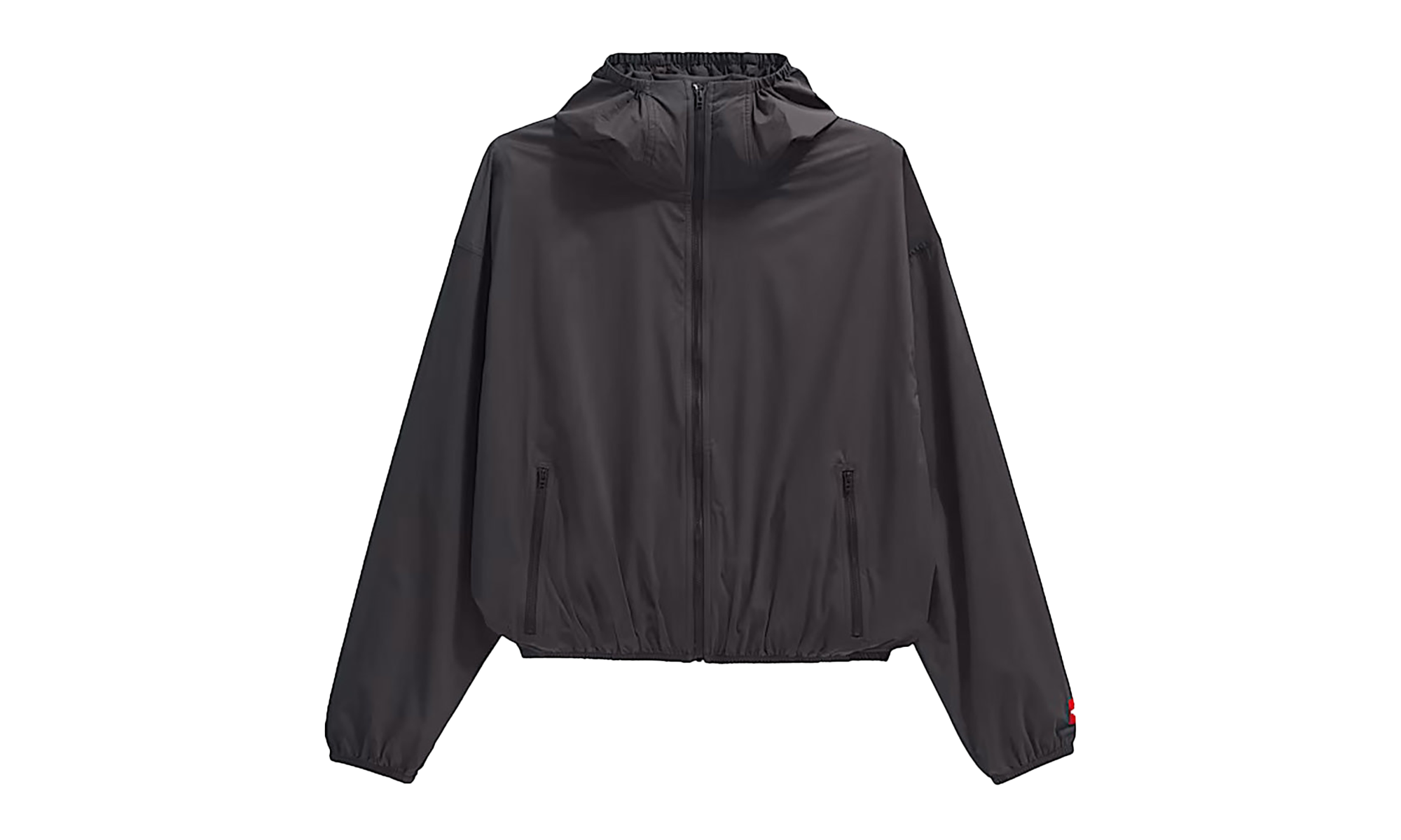 TNF Red Box Packable Hooded Wind Jacket "Obsidian" NF0A8EFW0SA