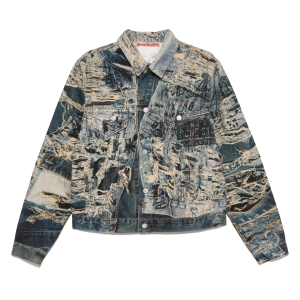 Torn Scribble Denim Jacket "Blue" B90809AUZ