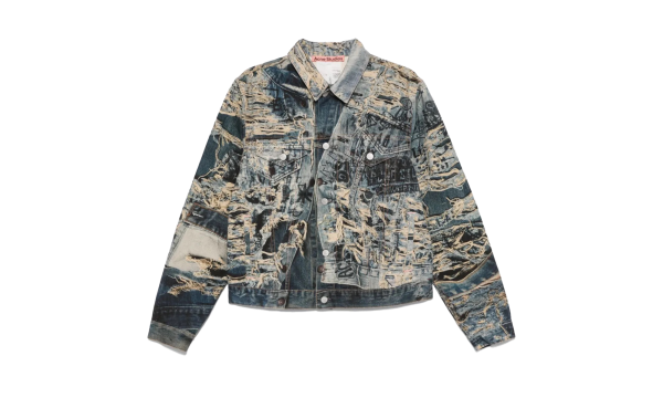 Torn Scribble Denim Jacket "Blue" B90809AUZ
