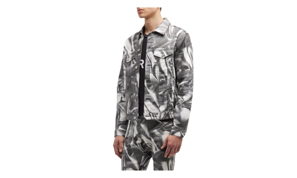 Trucker Jacket "Digital Wrinkle-Print" P024-OCFT424