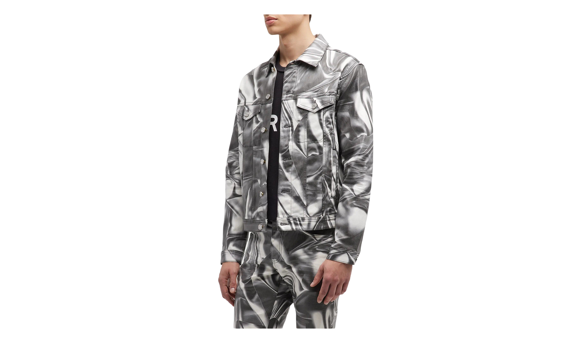 Trucker Jacket "Digital Wrinkle-Print" P024-OCFT424