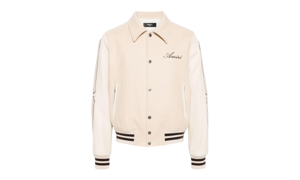 Varsity Bones Bomber Jacket "Alabaster" AMOUVY1002 271