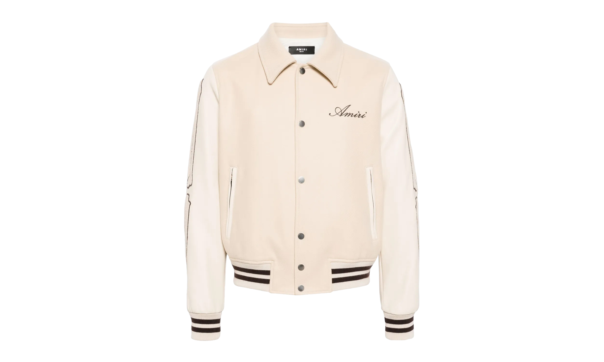 Varsity Bones Bomber Jacket "Alabaster" AMOUVY1002 271