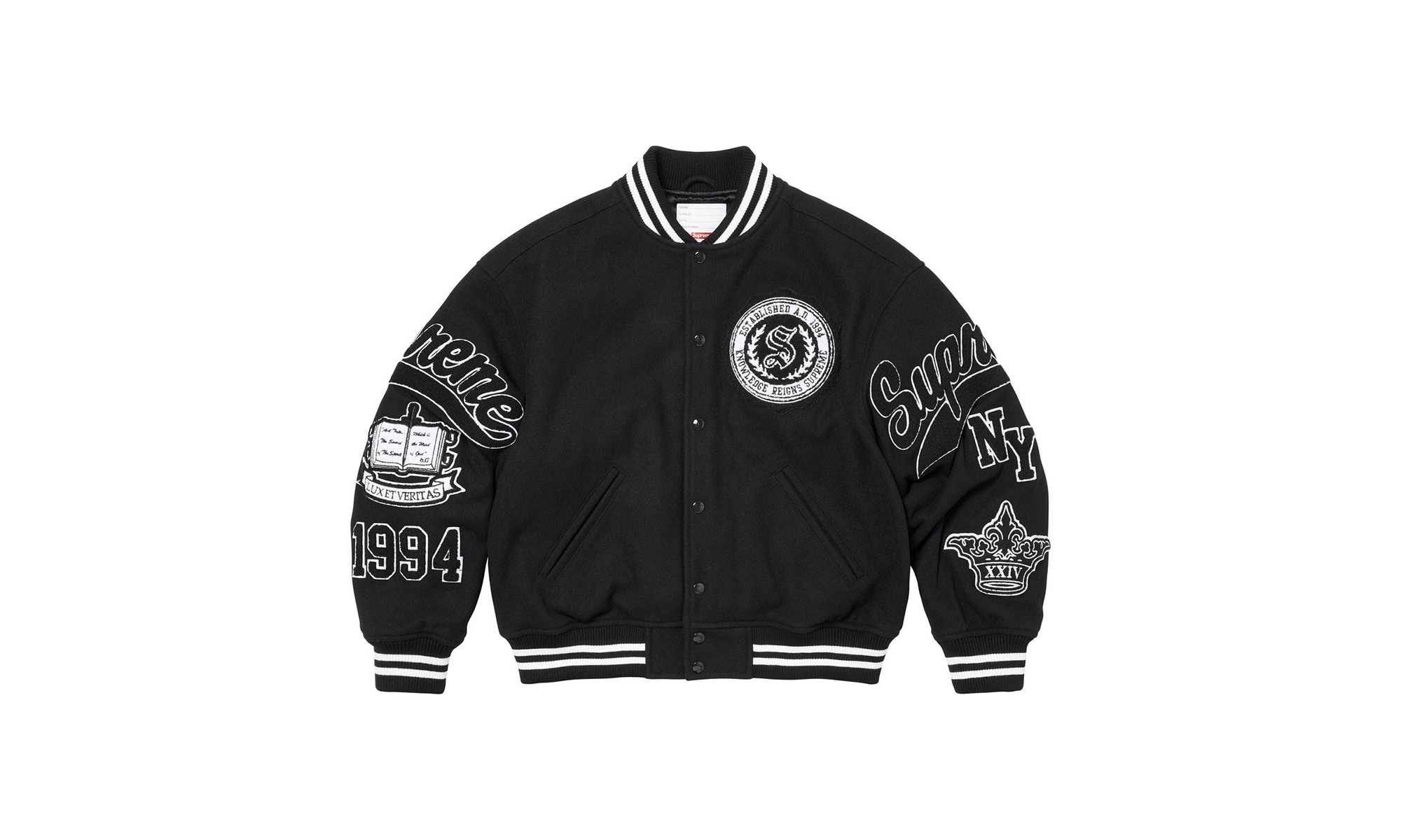 Veritas Varsity Jacket "FW24 - Black" SU25761