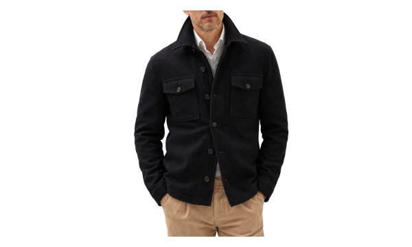 Wool Button Jacket "Black" BRUN2241
