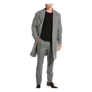 Wool Checkered Coat "Grey" BRUN2301