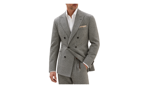 Wool Double Breasted Jacket "Grey" BRUN2302