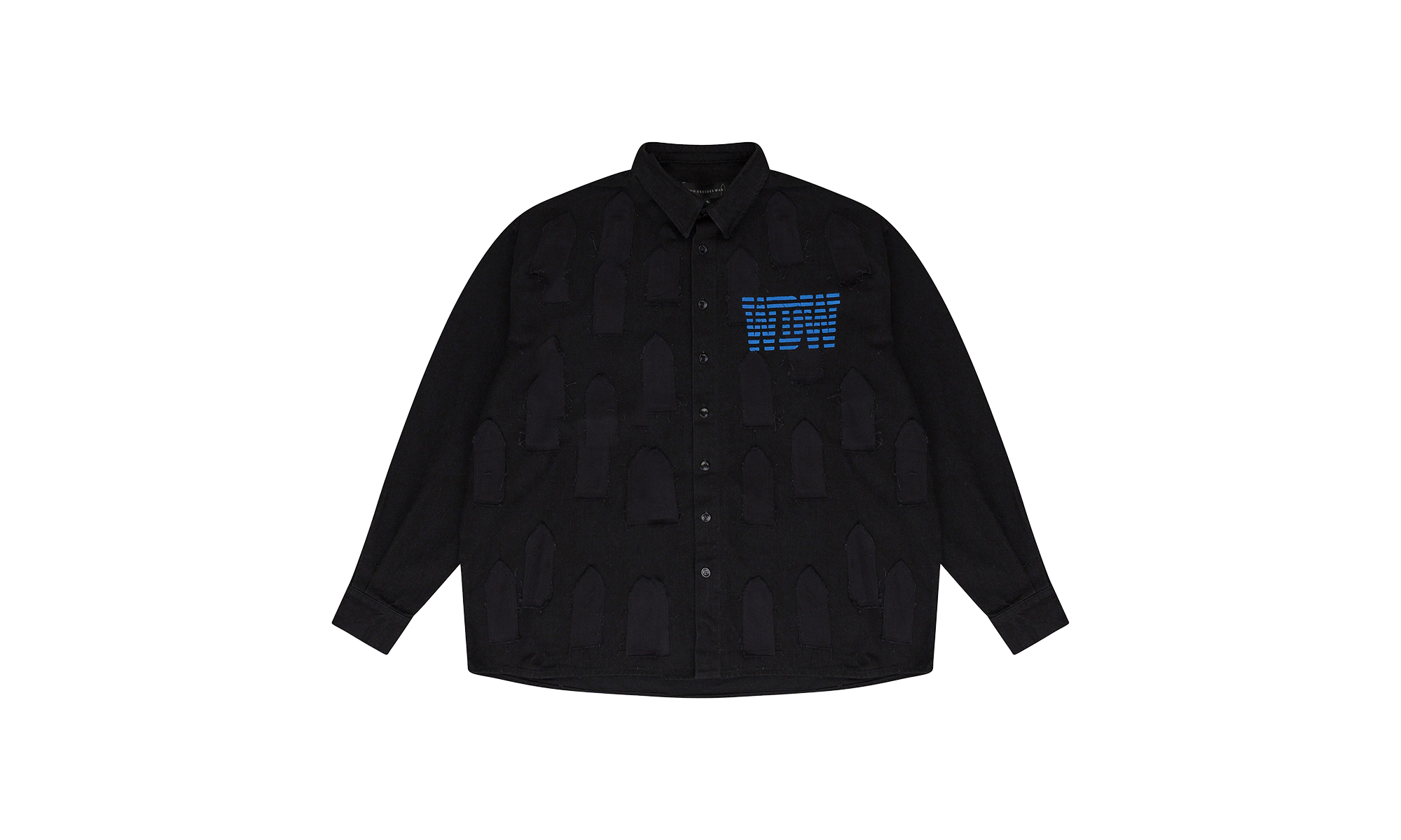 LINK WINDOW BUTTON-DOWN SHIRT "BLACK" 11100480002AW23