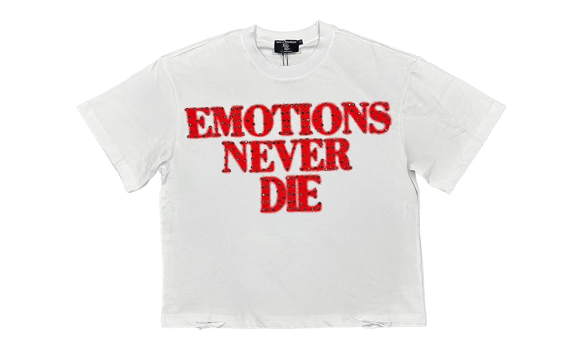 END Rhinestone Tee "White / Red" MIXE051