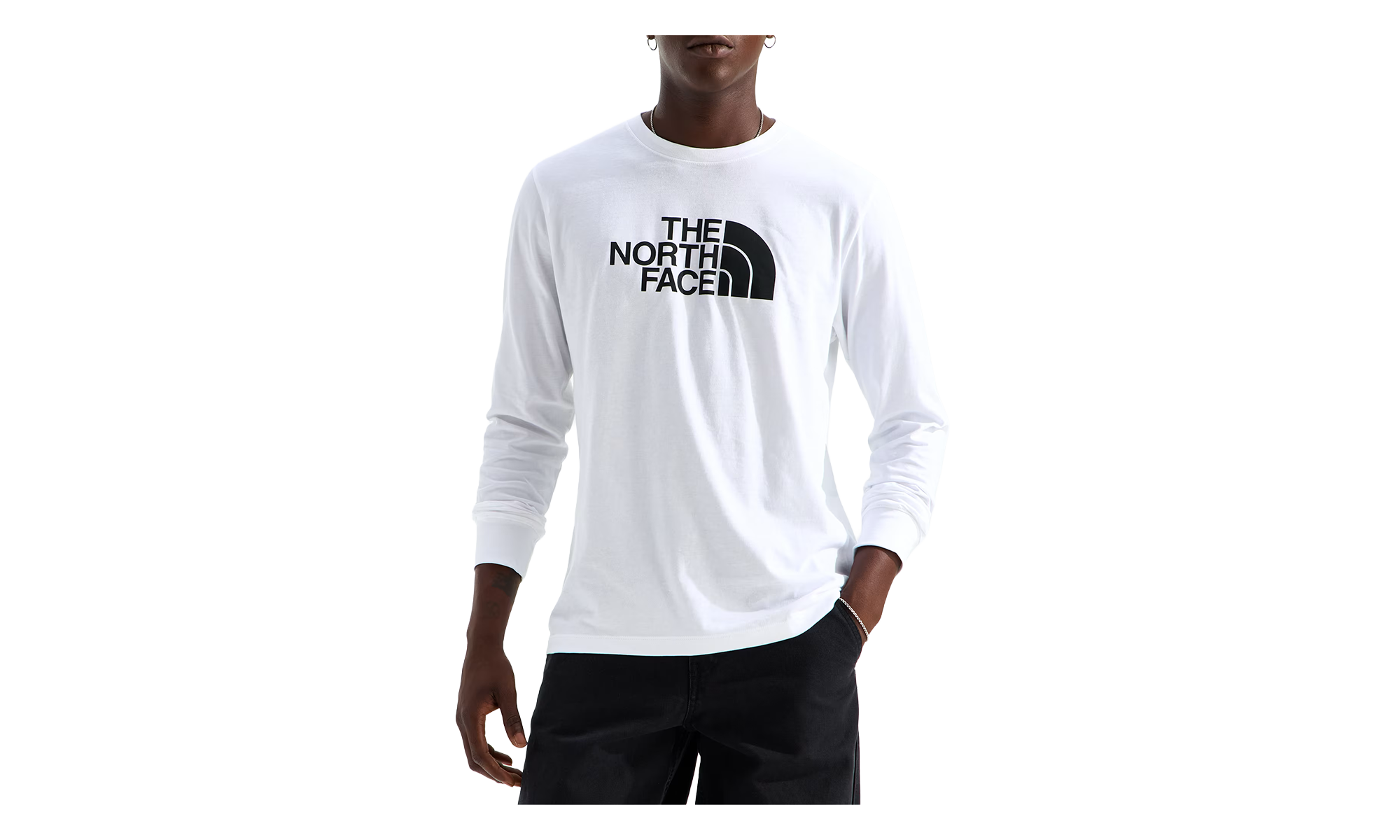 Evolution Half Dome Regular Long-Sleeve Tee "TNF White" NF0A8FD6FN4