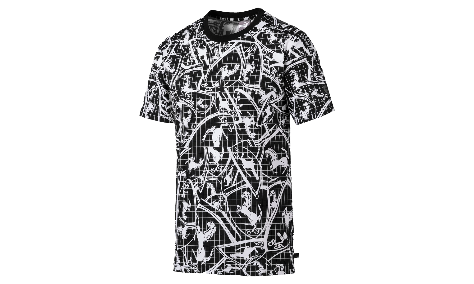FERRARI AOP TEE "Black" 595401 01