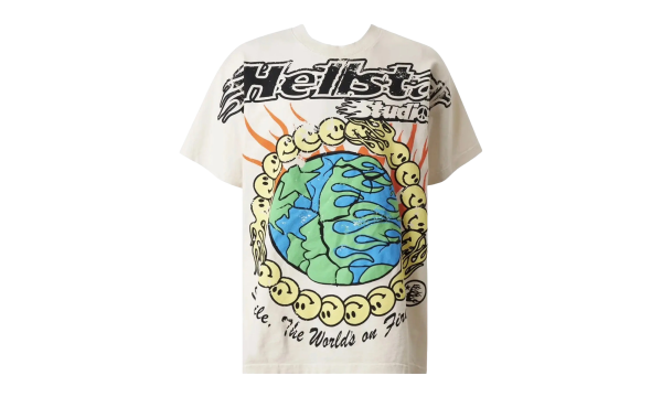 Globe Smiley Face Tee "White" HSR372