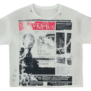 Newspaper Tee "Grey" BS169