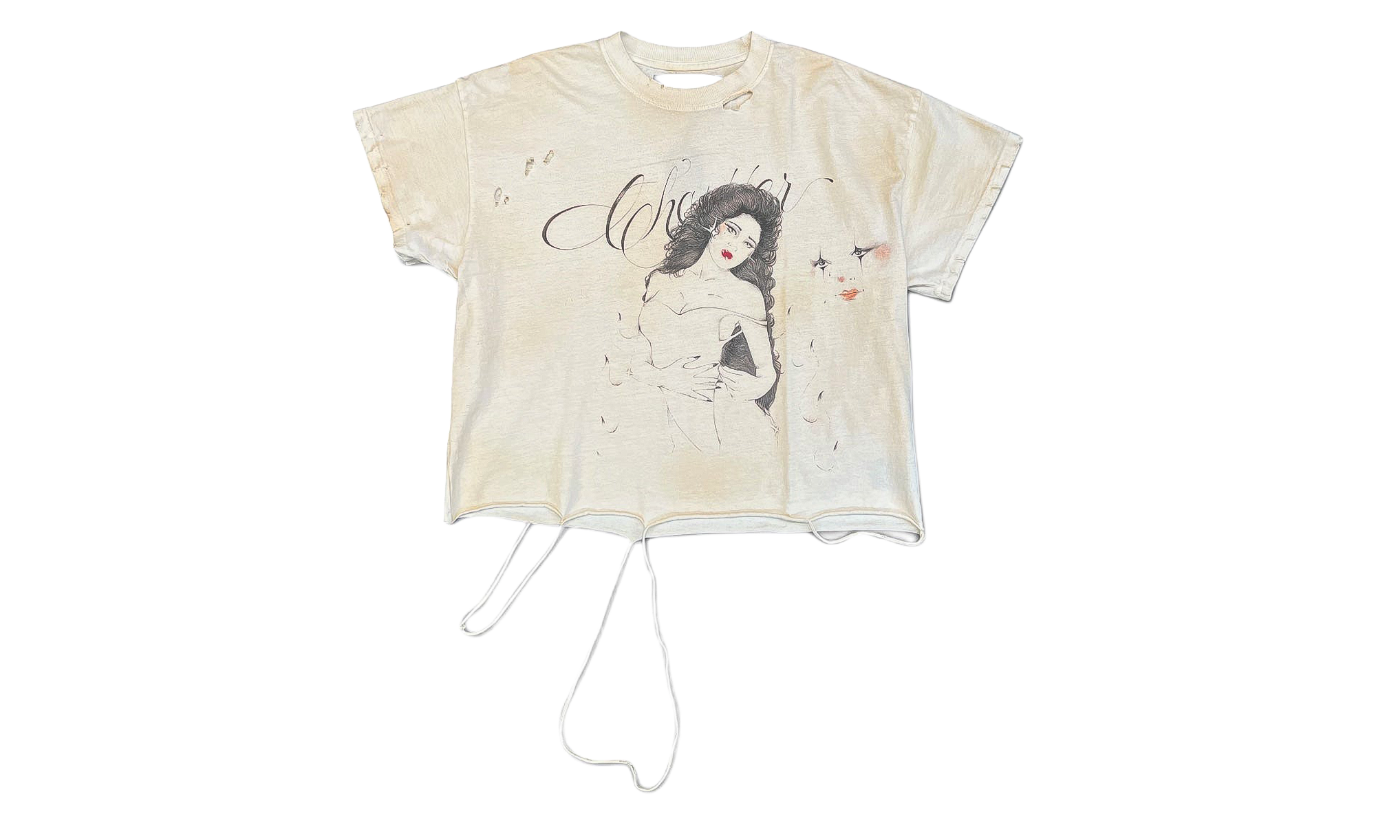 Red Lips Tee "Vintage White" SKRT014