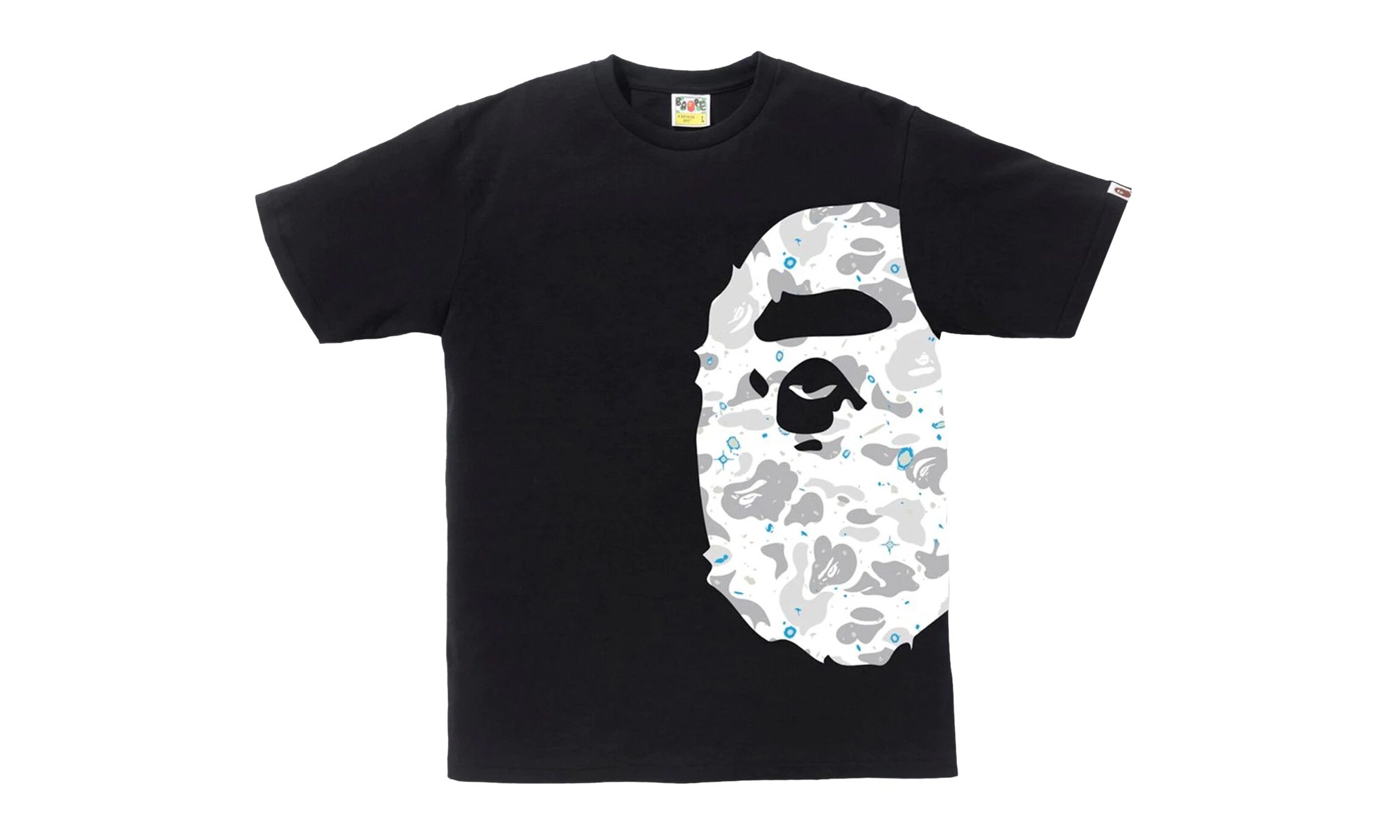 Space Camo Side Big Ape Head Tee "Black" 912651
