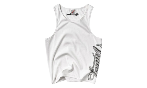 Cursive Tank Top "White" VAL465
