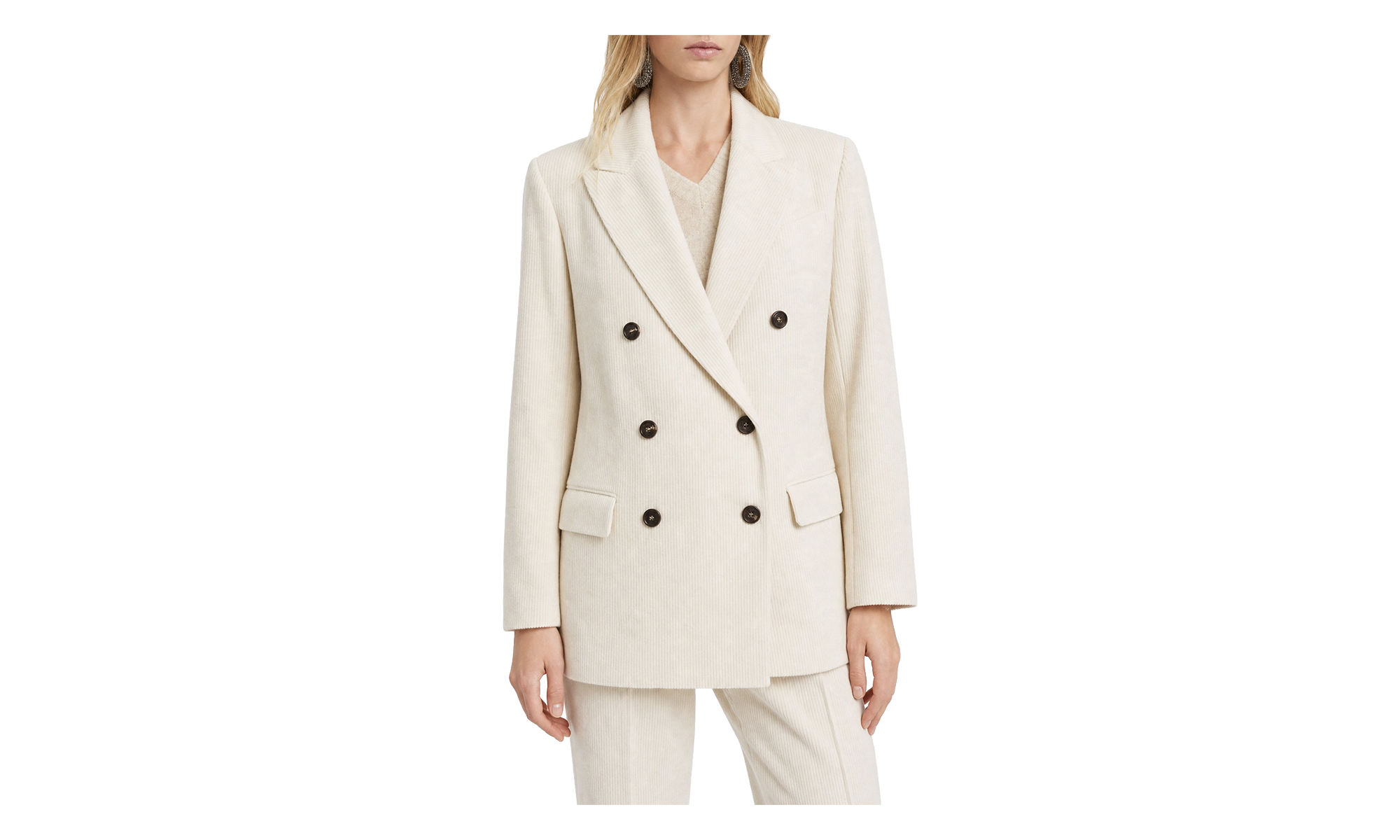 Double Breasted Jacket WMNS "Off White" BRUN2766