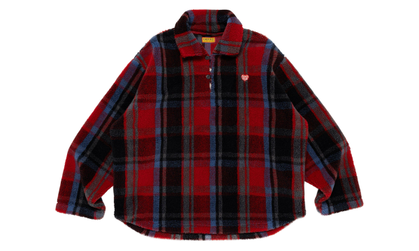 Fleece Pullover Plaid "Red" HM30CS015 RED