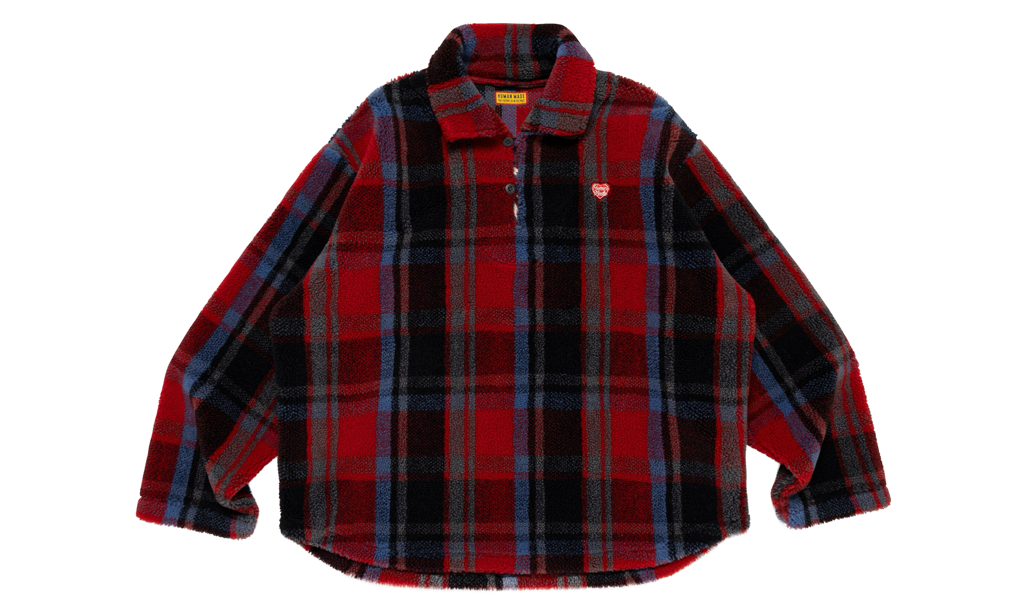 Fleece Pullover Plaid "Red" HM30CS015 RED