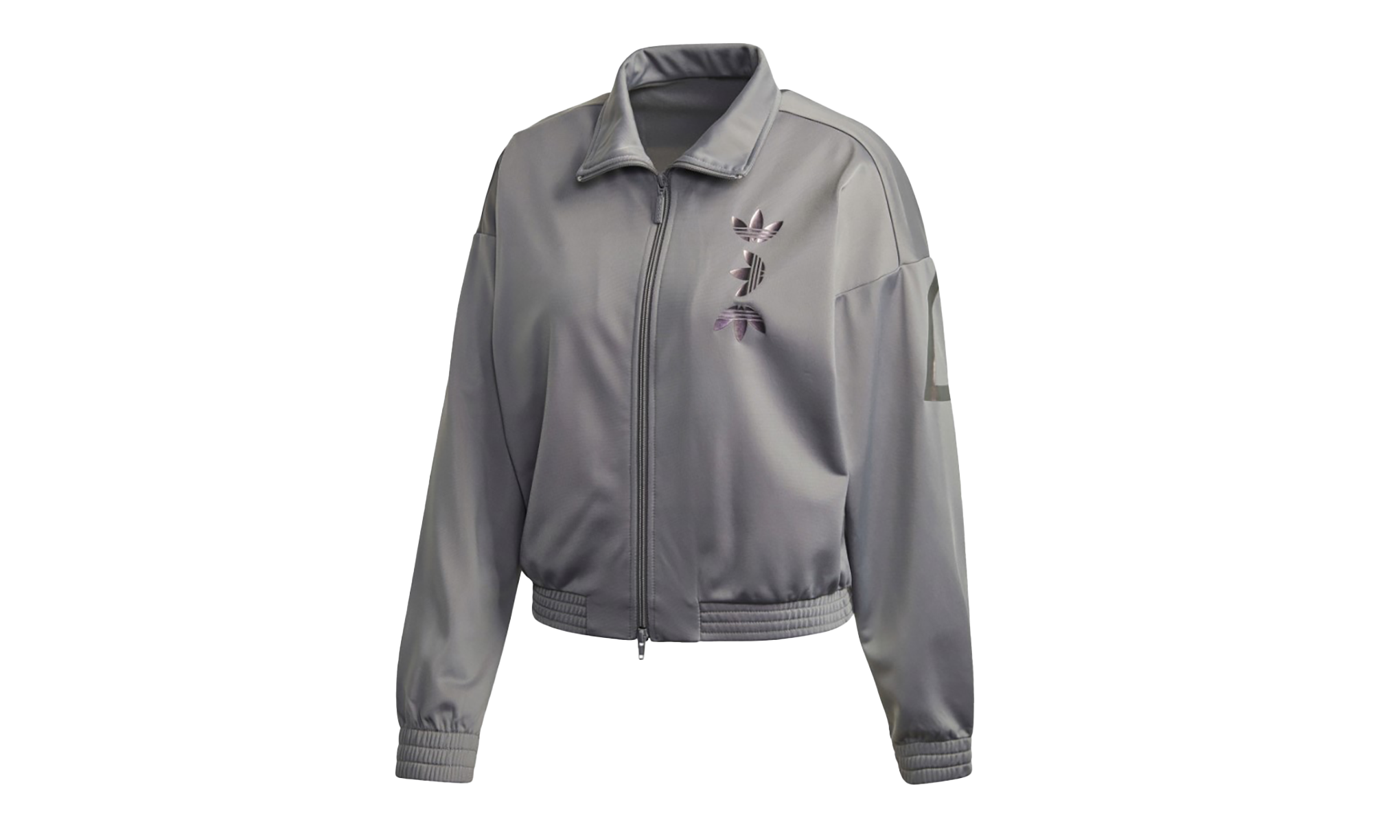Large Logo Track Jacket WMNS "Charcoal Solid Grey / True Pink" FS7227