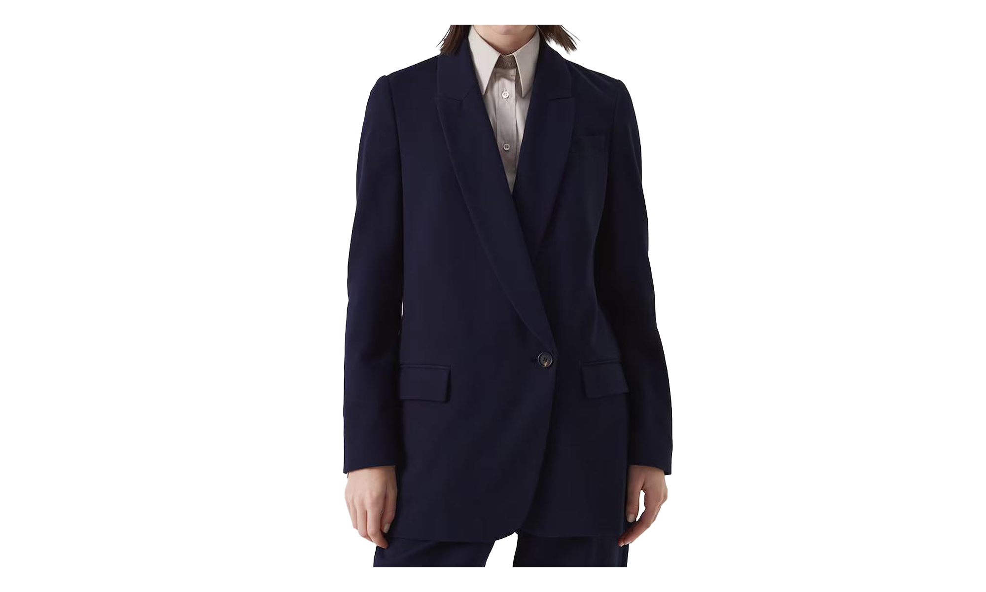 Single-Breasted Tailored Jacket WMNS "Navy" BRUN722