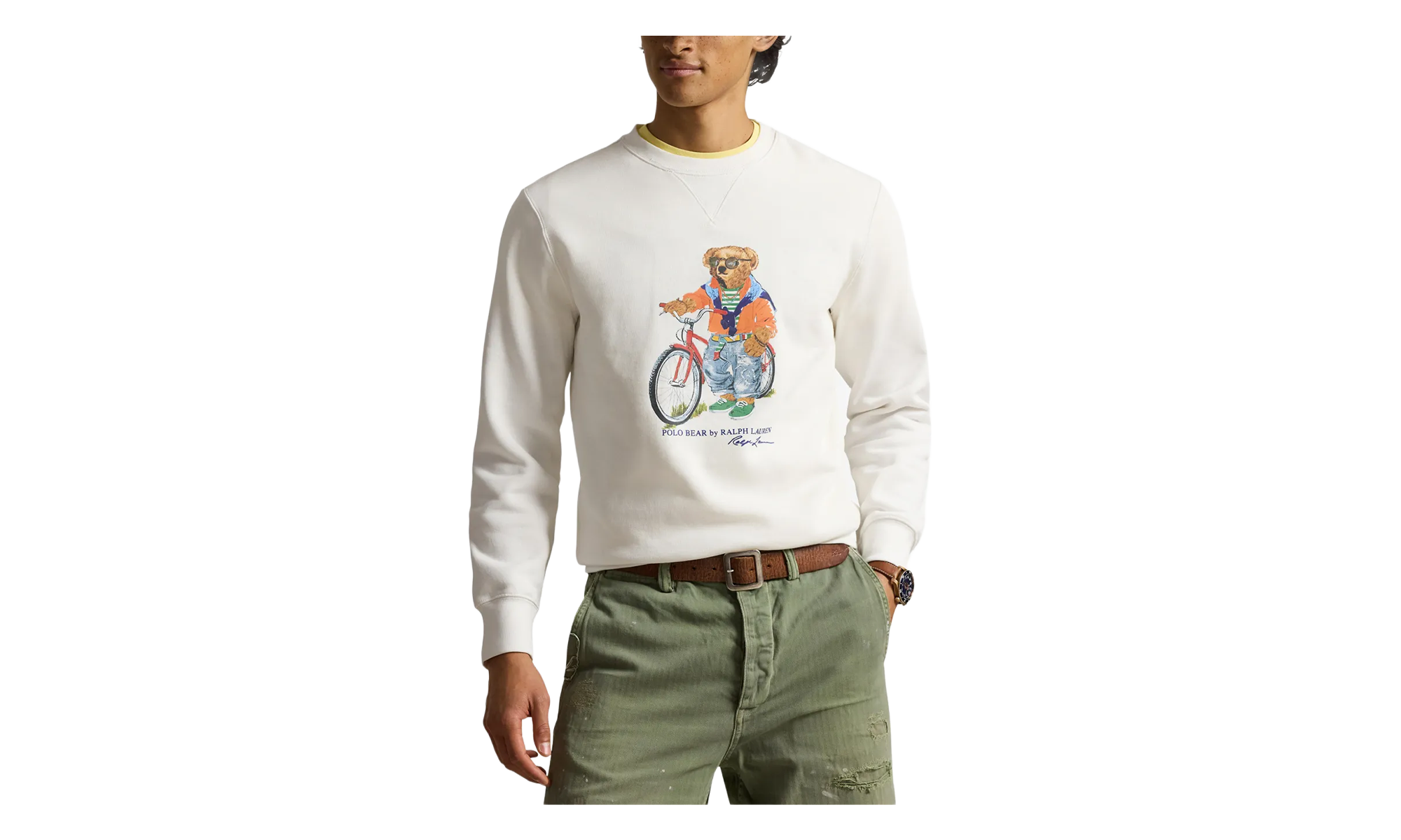Summer Bear Sweatshirt "White" 710B14616001
