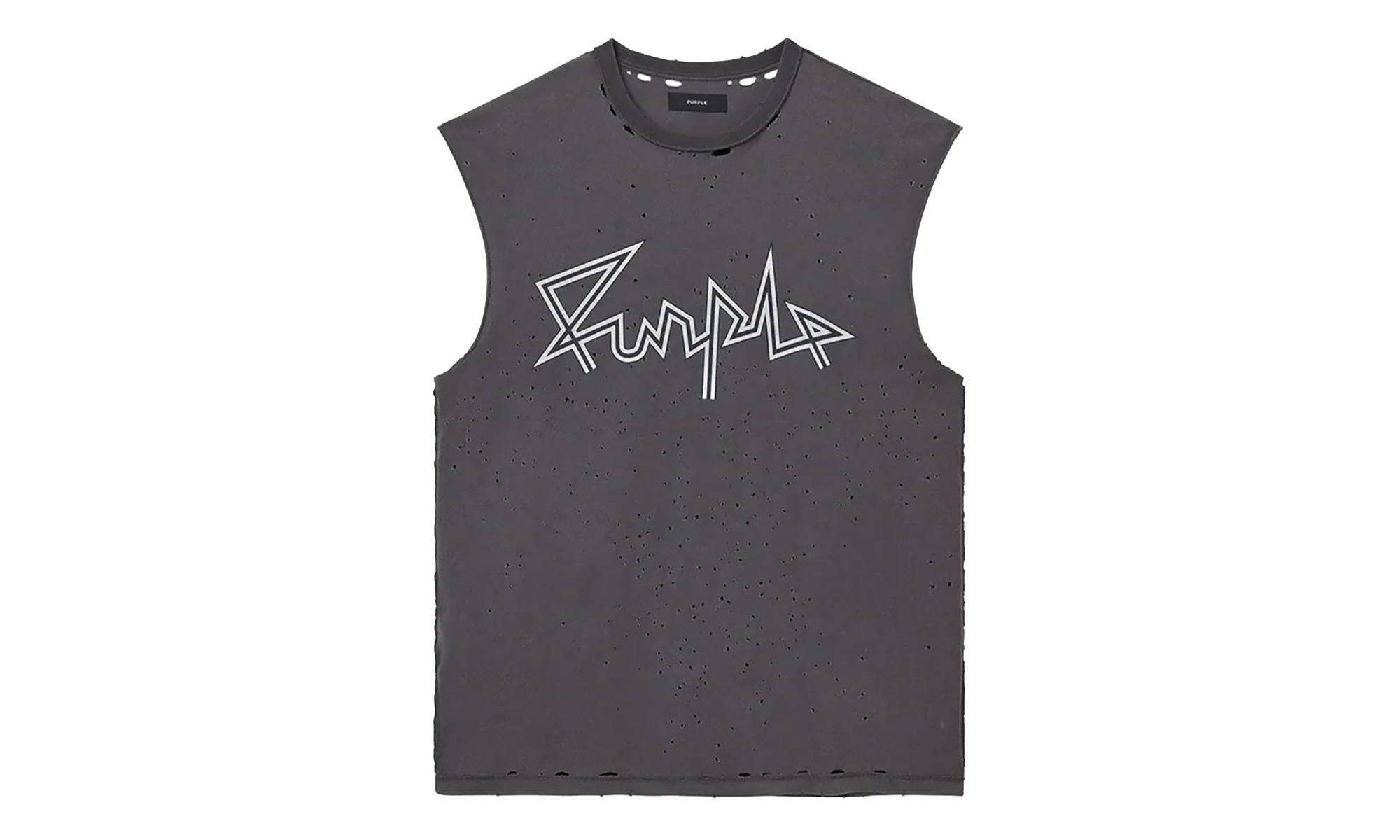 Voltage Script Tank Top "Grey" P103 TJSP326