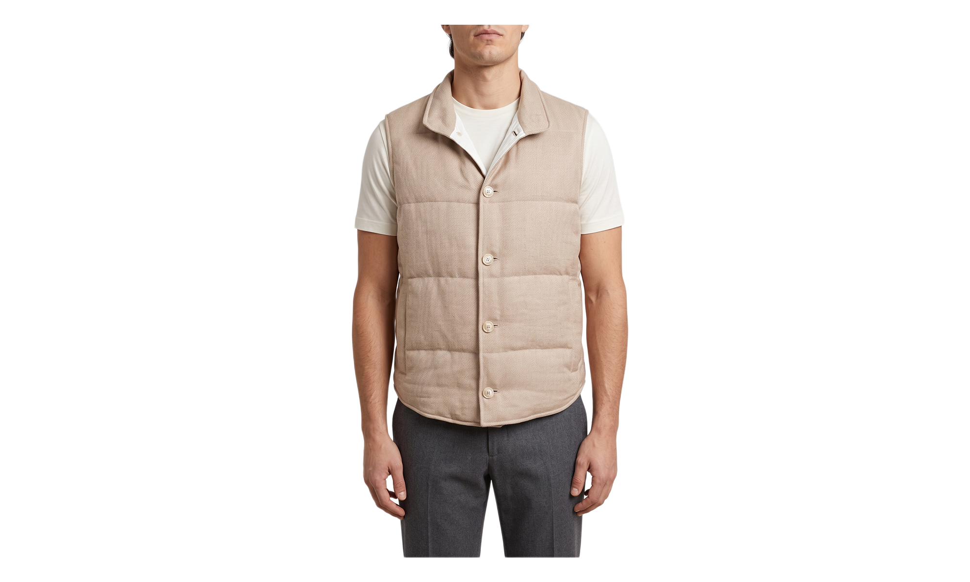 Wool Blend Vest "Grain / Beige" BRUN2048
