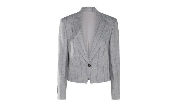 Wool Single Button Jacket WMNS "Light Grey" BRUN2795