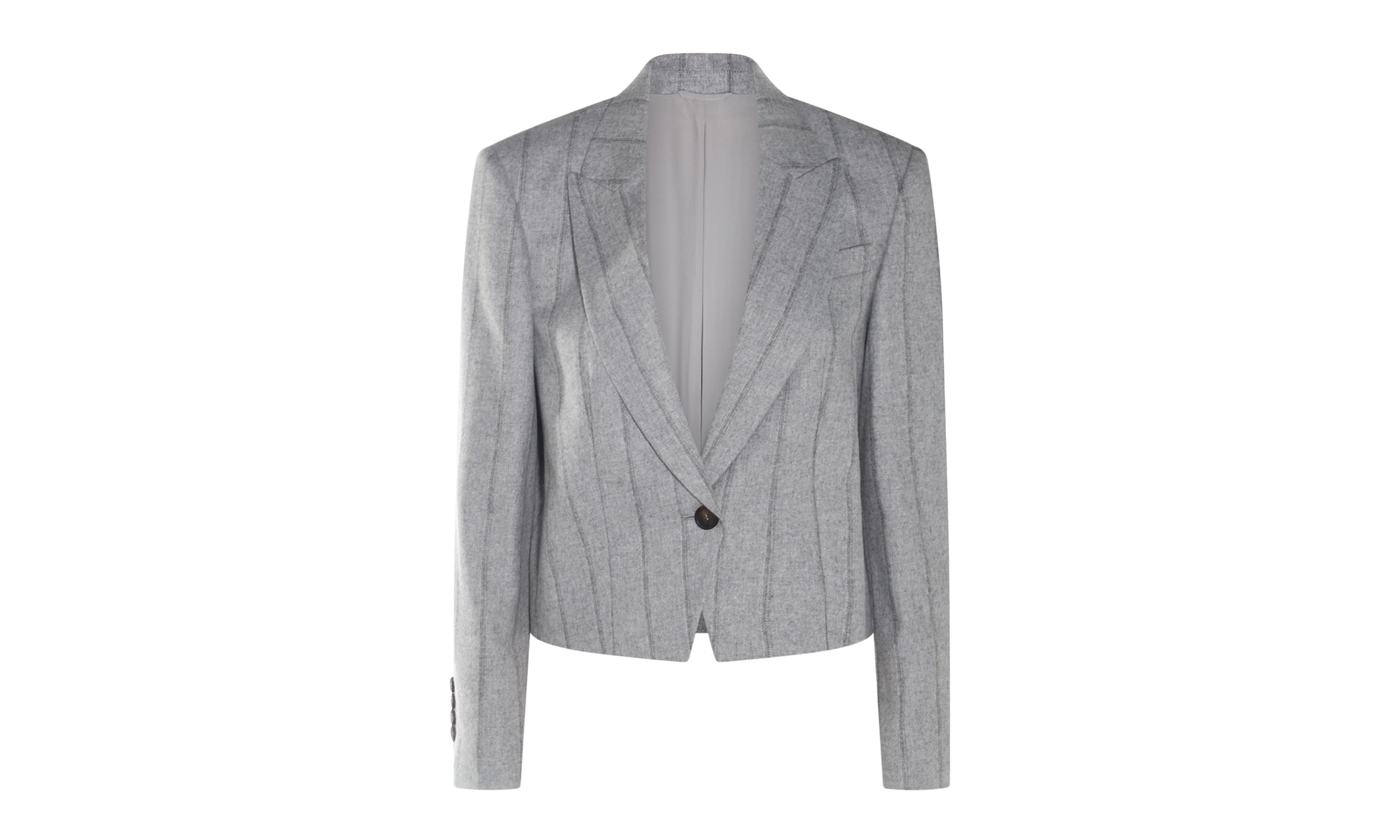 Wool Single Button Jacket WMNS "Light Grey" BRUN2795